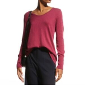Nic & Zoe knit pink sweater V-Neck